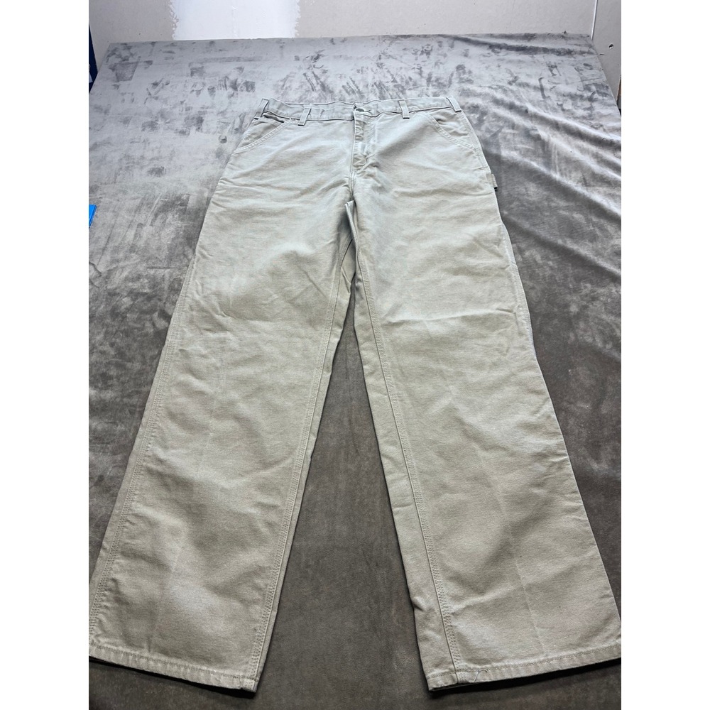 Carhartt‎ Men's 36x32 Dungaree Fit Work Pants Tan Cotton Durable Utility